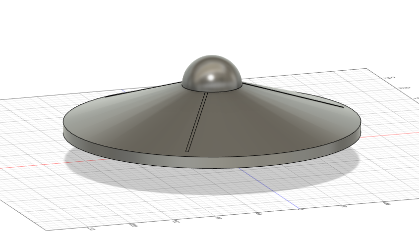 CAD drawing of "Swamp Gas" flying saucer